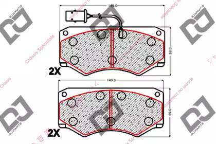 Комплект тормозных колодок DJ PARTS BP2013